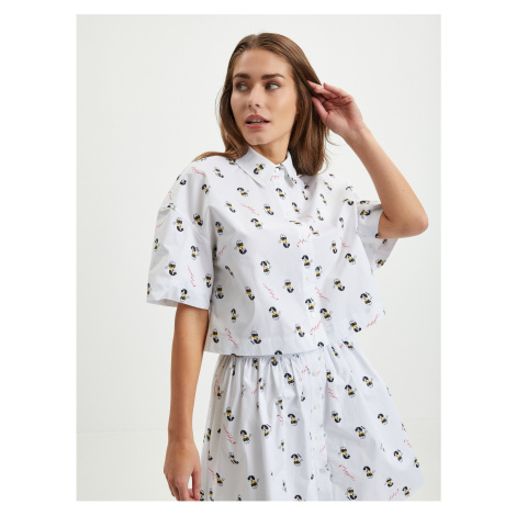 White Women's Patterned Shirt KARL LAGERFELD x Disney - Women