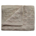 Mushie pletená detská deka z organickej bavlny, vzorkovaná - beige