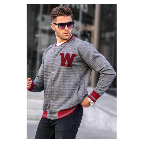 Madmext Anthracite Quilted Pattern Men's Bomber Jacket 6035