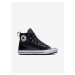 Čierne unisex členkové tenisky Converse Chuck Taylor All Star Faux Leather Berkshire Boot