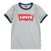 Detské tričko Levi's šedá farba, s potlačou