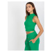 Zelený rebrovaný crop top AP-TP-110.79-green