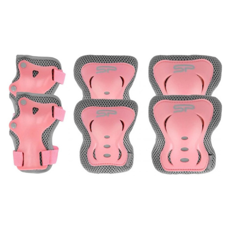 Spokey SHIELD II - 3-dielna set of children's protectors, pink, vel. With
