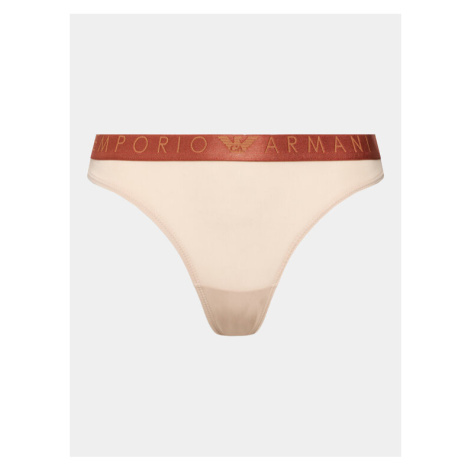 Emporio Armani Underwear Stringové nohavičky 162468 3F235 03050 Béžová