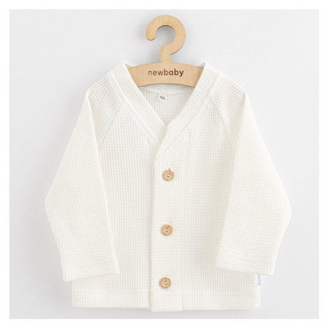 Dojčenský kabátik na gombíky New Baby Luxury clothing Oliver biely 74 , 20C54981