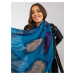 Women's blue scarf with print