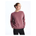 LC Waikiki Crew Neck Plain Long Sleeve Oversize Women's Knitwear Sweater