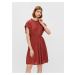 Brown Patterned Dress with Ruffles Pieces Liz - Women