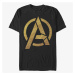 Queens Marvel Classic - Gold Foil Avengers Men's T-Shirt Black