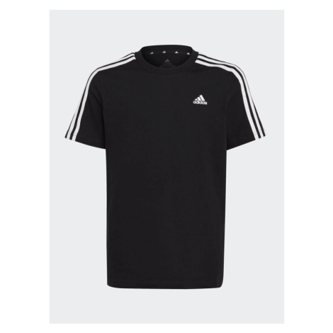 Adidas Tričko Essentials 3-Stripes Cotton T-Shirt HR6330 Čierna Regular Fit