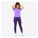 Dámske tričko 120 na fitness s krátkym rukávom fialové