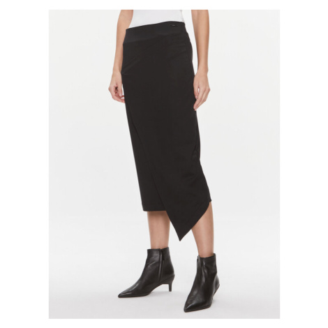 Calvin Klein Puzdrová sukňa Stretch Jersey Midi Skirt K20K206808 Čierna Slim Fit