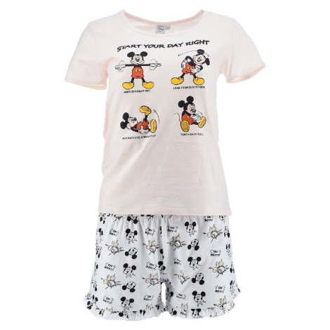 Mickey Disney Krémové dámske letné pyžamo