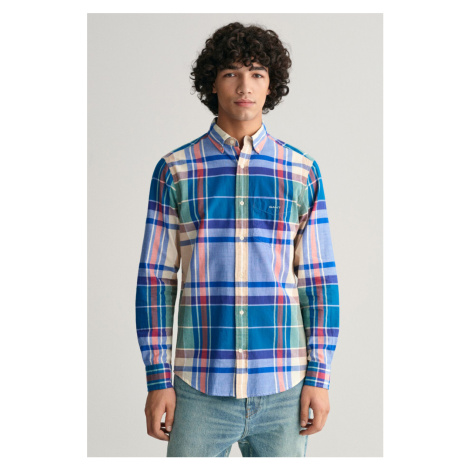 KOŠEĽA GANT REG INDIAN MADRAS SHIRT RICH BLUE