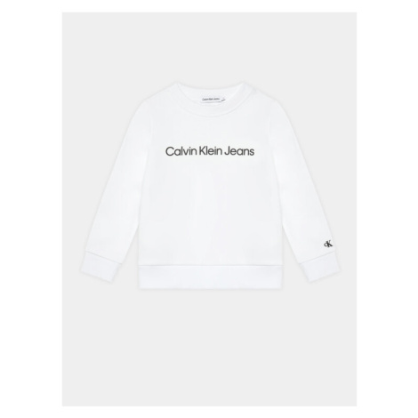 Calvin Klein Jeans Mikina IU0IU00581 D Biela Regular Fit