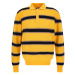 Sveter Woolrich Striped Knitted Polo Sweater Žltá