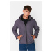 Trendyol Pánska sivá outdoorová bunda regular fit s odnímateľnou kapucňou