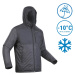 Pánska nepremokavá zimná bunda na turistiku SH500 do -10 °C zeleno-čierna