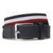 Tommy Hilfiger Detský opasok Elasticated Leather Belt AU0AU01742 Tmavomodrá