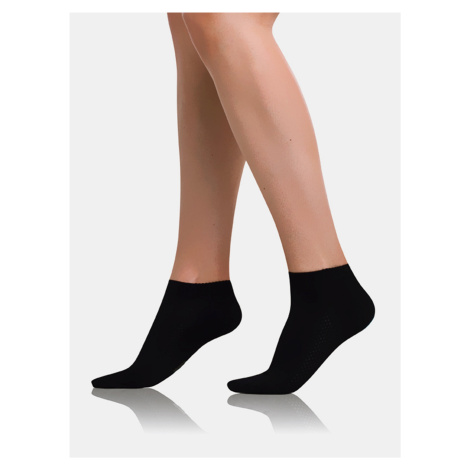 Dámske členkové ponožky BAMBUS AIR LADIES IN-SHOE SOCKS - Krátke dámske bambusové ponožky - čier Bellinda