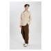 DEFACTO Baggy Fit Cargo Pocket Wide Fit Normal Waist Wide Leg Trousers