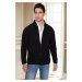 87095 Dewberry Mens Knitwear Cardigan-BLACK