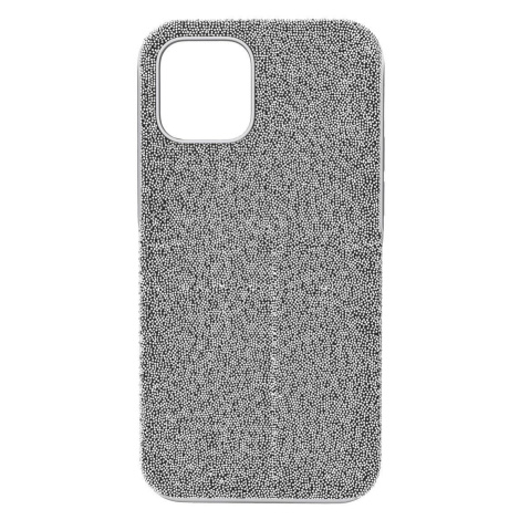 Puzdro na mobil iPhone 12 Mini High Swarovski šedá farba
