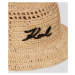 Klobúk Karl Lagerfeld K/Signature Raffia Bucket Hat Hnedá