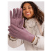 Purple gloves with eco-leather