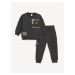 LC Waikiki Crew Neck Printed Long Sleeve Baby Boy Sweatshirt and Sweatpants 2-Set