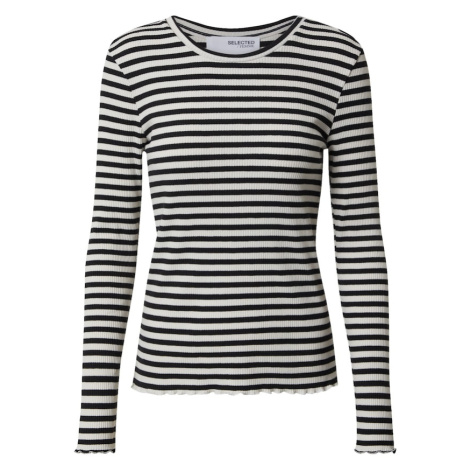 SELECTED Tričko 'SLFAnna'  čierna / biela