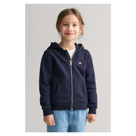 MIKINA GANT SHIELD ZIP HOODIE EVENING BLUE