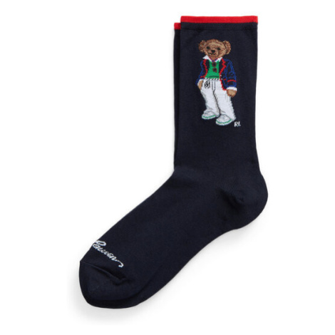 Polo Ralph Lauren Vysoké dámske ponožky Spring Bear 455942325002 Tmavomodrá