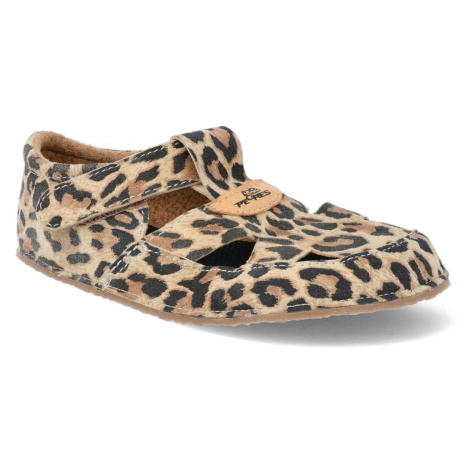 Barefoot sandálky Pegres - BF20 leopard