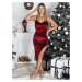 KISSES Burgundy Velour Dstreet Dress