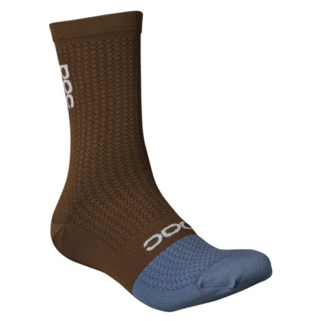 POC Cyklistické ponožky klasické - FLAIR - hnedá/modrá