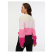 Béžovo-ružový dámsky pruhovaný sveter ORSAY