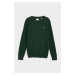 SVETER GANT COTTON CABLE C-NECK TARTAN GREEN