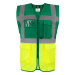 Korntex Hamburg Multifunkčná reflexná vesta KX810 Paramedic Green