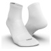 Bežecké ponožky RUN500 stredne vysoké 2 páry biele