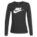 Nike  W NSW TEE ESSNTL LS ICON FTR  Tričká s dlhým rukávom Čierna