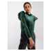 Eugenie green velour blouse with ruffles
