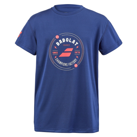 Dětské tričko Babolat Exercise Graphic Tee Estate Blue