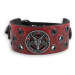 náramok unisex - red - LEATHER & STEEL FASHION - LSF1 59-a