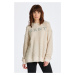 MIKINA GANT REL BOUCLE APPLIQUE C-NECK SWEAT EGGSHELL