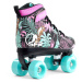 SFR Vision Canvas Children's Quad Skates - Black Floral - UK:4J EU:37 US:M5L6