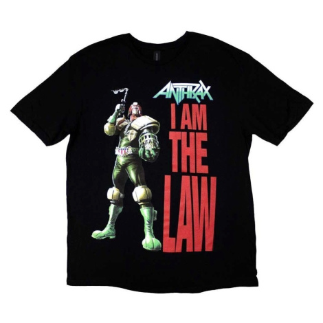 Anthrax Tričko I am the Law Unisex Black