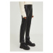 Nohavice Answear Lab dámske, čierna farba, priliehavé, vysoký pás
