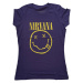 Nirvana tričko Yellow Smiley Fialová
