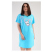 Dámska nočná košeľa s krátkym rukávom Teddy Bear Turquoise - Vienetta
